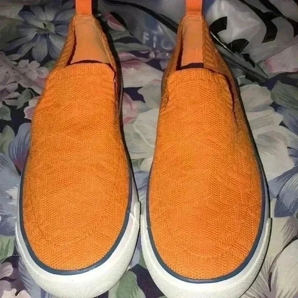 Tommy Hilfiger Orange Slip On Sneakers - Picture 1 of 8